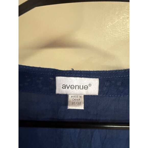 Blue Boho 30/32 Chic Eyelet Lace V-Neck Tunic Flowy Bell Sleeves & Intricate Tex - Picture 2 of 7